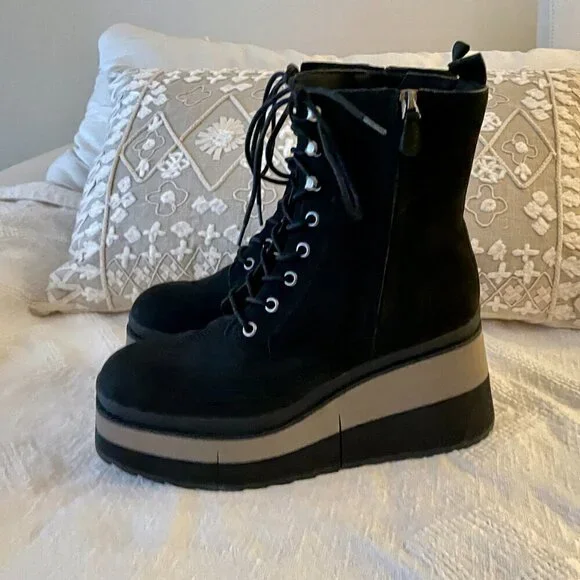 SOLD NEW Naked Feet Burnout Black Boots, Size 8.5 - Picture 5 of 12